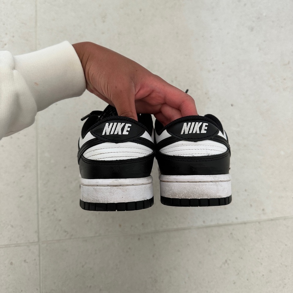 Nike Women's Dunk Low Shoes in Black & White - Picture 6 of 8